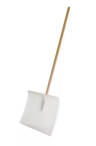 Hólapát, terménylapát műanyag fehér sima 40 cm, 120 cm-es nyéllel, magyar gyártótól
