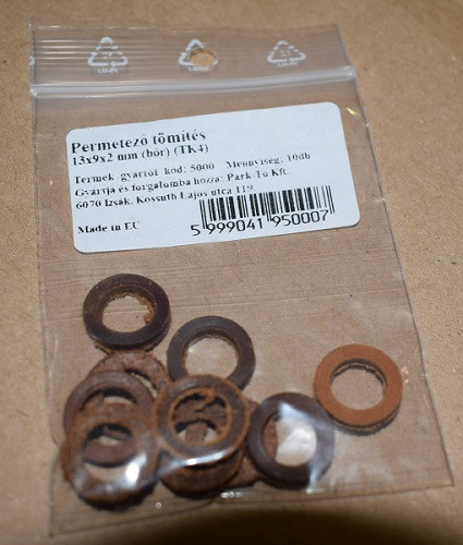 Perm.töm.13*9*2 mm bőr 10 db-os