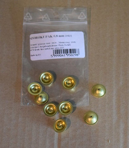 Szórókupak 0,8 mm réz 10 db-os