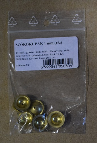 Szórókupak 1,0 mm réz 10 db-os