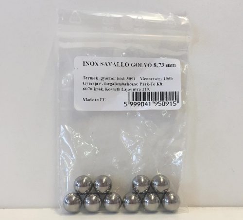 Inox saválló golyó 8,73 mm 10 db-os