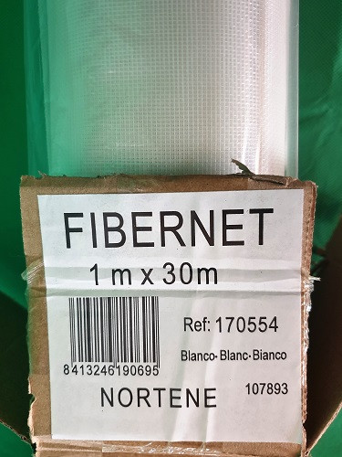 Szúnyogháló üvegsz. Fibernet fehér      1*30m