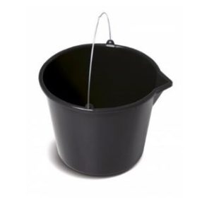 Vödör műanyag fekete kiöntővel 12kg