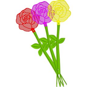 Bros Légycsapó műanyag virágforma