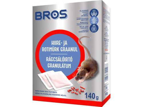 Bros Rágcsálóirtó granulátum 140g 29ppm