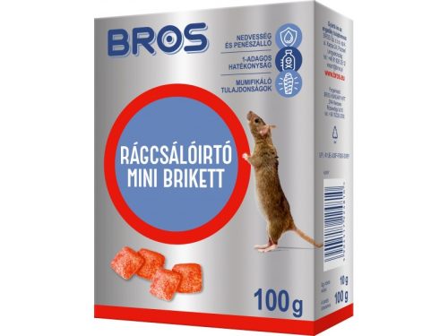 Bros Rágcsálóirtó paraffinos blokk 100g 29ppm