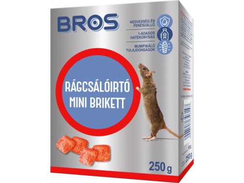 Bros Rágcsálóirtó paraffinos blokk 250g 29ppm