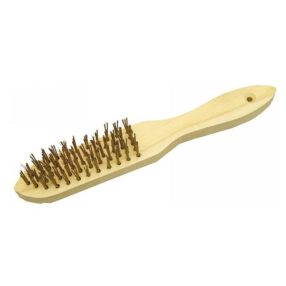 Drótkefe 5 soros fa nyéllel