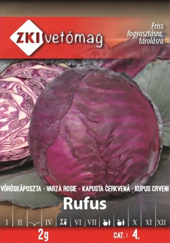 Vöröskáposzta Középkorai Rufus gömbölyű 2g